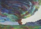&quot;Cumulonimbus&quot; V. Neacsu creioane pastelate 30/21 cm 2020