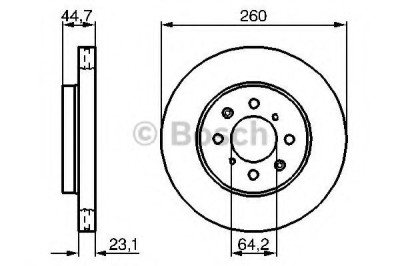 Disc frana HONDA CIVIC VII Hatchback (EU, EP, EV) (1999 - 2006) BOSCH 0 986 479 226 foto
