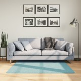 Covor Verde Rotund vidaXL Oviedo, 120x120 cm, Poliester, Fire Scurte, Moale, Antiderapant, Ideal Living/Dormitor