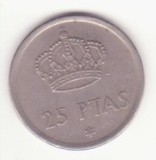 Spania 25 pesetas 1975, 76 &icirc;n stea - Juan Carlos I
