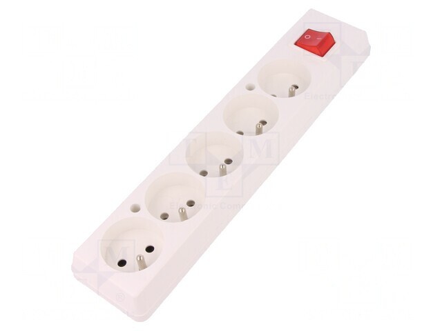 Conector Alimentare AC Mamă Splitter Alb 2P 250V 16A