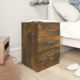 Gossi noptiera, stejar fumuriu, 38x35x56 cm, lemn prelucrat