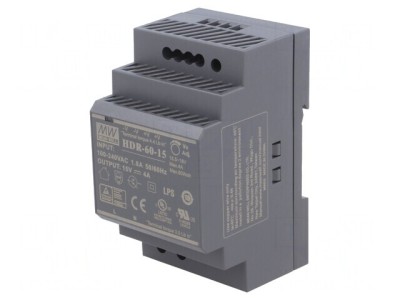 Alimentator Pulsatoriu DIN 60W 15VDC 4A foto