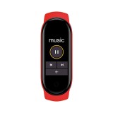 Resigilat Bratara Fitness Techstar&reg; M6, Ecran 0.96&quot; inch, Bluetooth 4.2, IP66, Monitorizare Puls, Tensiune, Temperatura, Oxigen, Calitate Somn, Rosu