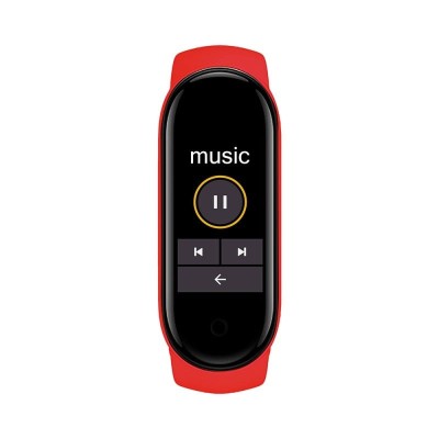 Bratara Fitness Techstar&amp;reg; M6, Ecran 0.96&amp;quot; inch, Bluetooth 4.2, IP66, Monitorizare Puls, Tensiune, Temperatura, Oxigen, Calitate Somn, Rosu foto