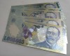 1000000 Lei 2003 &ndash; Lot 5 bucăți &ndash; Ion Luca Caragiale &ndash; Silver Edition &ndash; bancnote ornamentale / suveniruri / educaționale placate cu argint 999&permil;