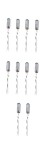 Set 10 becuri miniatura T1 1/4 12V/DC 0.9W 75mA incandescent 11.7x4.1x25.4 mm Goobay 9345-10