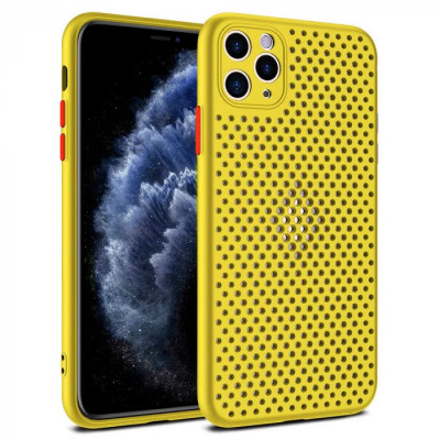 Husa de protectie, model tip Breath, pentru iPhone X XS, Galbena foto