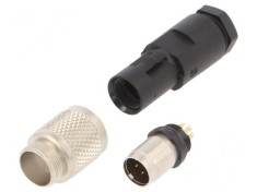 Conector M9 mufă tată aurit 125V IP67 7 pini pe cablu