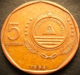 Cumpara ieftin Moneda exotica 5 ESCUDOS - CAPUL VERDE, anul 1994 *cod 1929 B = CONTRA BRUXAS, Africa