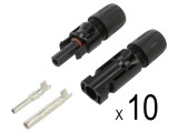 Conector solar tată mamă drept 4-6mm2: Set de Conectori Solari Universali
