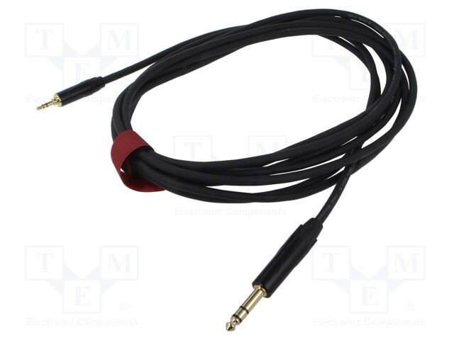Cablu audio Jack 3,5mm la Jack 6,3mm, 5m, negru, REDS MUSIC