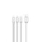 Cablu de date, XO-NB18, 3in1 (8-pin/micro/type-C) 2,4A, 1,2 m, Silver, Blister
