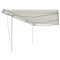 vidaXL Copertină retractabilă manual cu st&acirc;lpi, crem, 6x3 m 3069997
