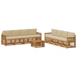 vidaXL Seturi de canapele cu pernă 9 pcs Lemn Solid de Acacia 3384179