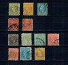 1876-1879 - Carol I, emisiunea București I-II, set stampilat