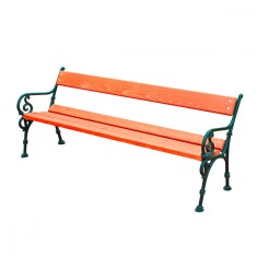 Banca SCHLOSSPARK din lemn masiv de rasinos 190x38 cm pentru terasa sau gradina 3 persoane culoare cires