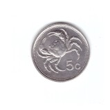 Moneda Malta 5 cents/centi 1986, stare buna, curata