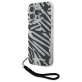 Husa pentru iPhone 16 Pro - Karl Lagerfeld IML Luxury (KLHCP16LHZBPKCCK) - Zebra Pattern&amp;Cord