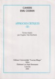 Cahiers Emil Cioran. Approches critiques III
