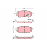 Set placute frana fata TRW, Subaru Forester (SJ), 11.2012-, Legacy IV (Bl), 09.03-12.2015, Legacy IV Combi (Bp), 09.03-12.2009, Outback (Br), 06.2009
