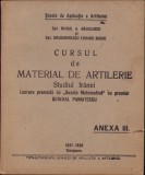 HST C896 Cursul de material de artilerie Studiul fr&acirc;nei 1937 Timișoara