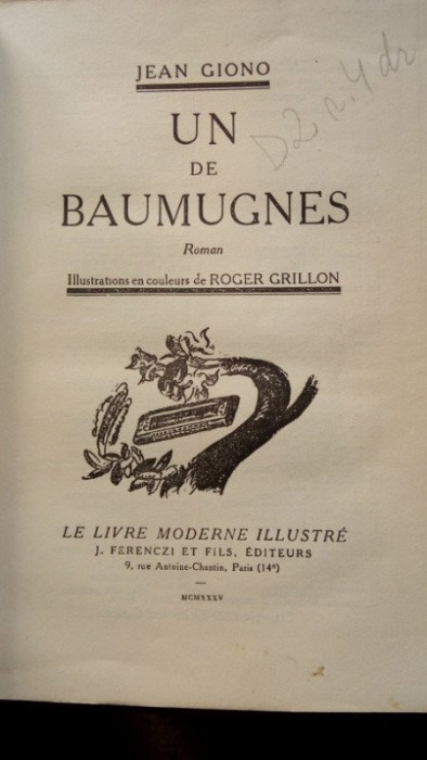 Giono Jean - Un des baumugne (1935)