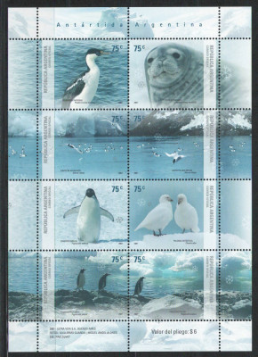 Argentina 2007 Mi 3118/25 klb MNH - Antarctica argentiniana: Fauna foto