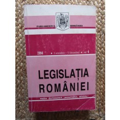 Legislatia Romaniei 1 OCTOMBRIE-31 DECEMBRIE 1994, Volumul al IV-lea