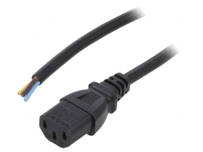 Cablu Alimentare IEC C13 5m Negru 10A 250V foto