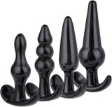 Set Complete Anal Plugs 4pcs Negru