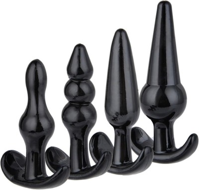 Set Complete Anal Plugs 4pcs Negru foto
