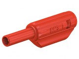 Mufă banană 2mm 10A 600V roşie aurită 36mm