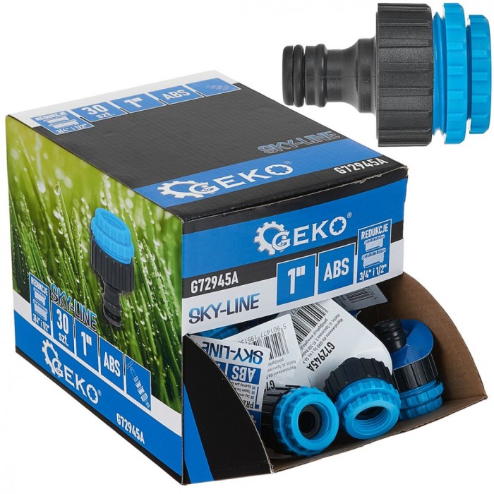 Set conectori de robinet Sky-Line de 1&quot; cu reductie de la 3 / 4&quot; si 1 / 2&quot;, 30 bucati, Geko G72945A