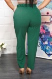 Cumpara ieftin Pantalon Elegant Cu Talie Inalta Verde Brad - 54Marimea