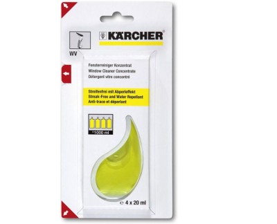 Solutie concentrata Karcher pentru curatarea geamurilor, 4 x 20 ml, 62953020 foto