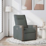 vidaXL Fotoliu rabatabil, gri &icirc;nchis, material textil