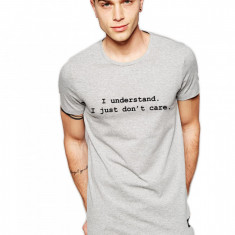 Tricou gri barbati - I understand - S