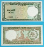 Vietnam 20 Dong 1964 &#039;Filigran Dragon&#039; aUNC- serie: Y5 296036 p16