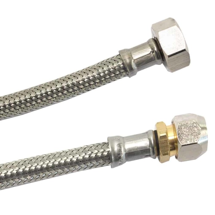 Furtun Flexibil Inox DN8, 3/8&quot;&Uuml;M 1500mm, Pentru Apă Potabilă