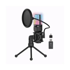 Microfon profesional cu condensator MIC60, trepied, USB, RGB