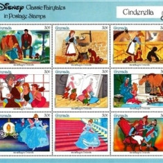 Grenada 1988 Cartoon, Disney, Cinderella, perf.sheetlet, MNH AD.014