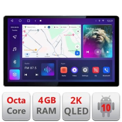 Navigatie dedicata Toyota Corolla/Auris 2018- N-388 Edonav ecran 13&amp;quot; 2K 8 si 128 Android Waze USB Navigatie 4G 360 Toslink Youtube CarStore Technology foto