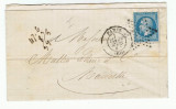 France 1867 Postal History Rare Cover + Content PARIS to MARSEILLE D.834