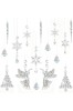 Ornament Fulg Zăpadă Cristal Transparent Brad Crăciun Decoratiune Suspendată
