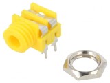 Soclu Jack 3,5mm Mono Galben 90&deg; THT