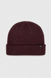 Vans caciula culoarea bordo, din tricot gros