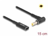 Adaptor de incarcare laptop USB type C la 5.5 x 2.5 mm M-T 0.15m, Delock 60040