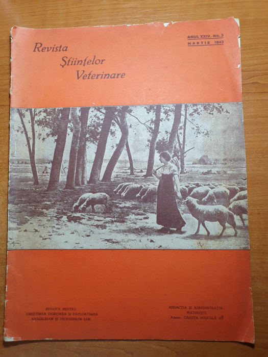 revista stiintelor veterinare martie 1943-romania este prielnica animalelor?