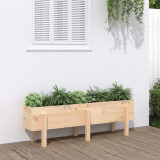Strat &icirc;nălțat de grădină, 121x30x38 cm, lemn masiv de pin, vidaXL